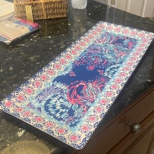 Lilly Pulitzer Gypsea Girl Indigo Blue Melamine Plastic Tray Rectangle